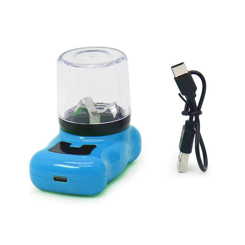 44mm 2-lagiger elektrischer Kunststoff-Grinder, USB-aufladbar, bunter, tragbarer Haushalts-Grinder – Detail 9