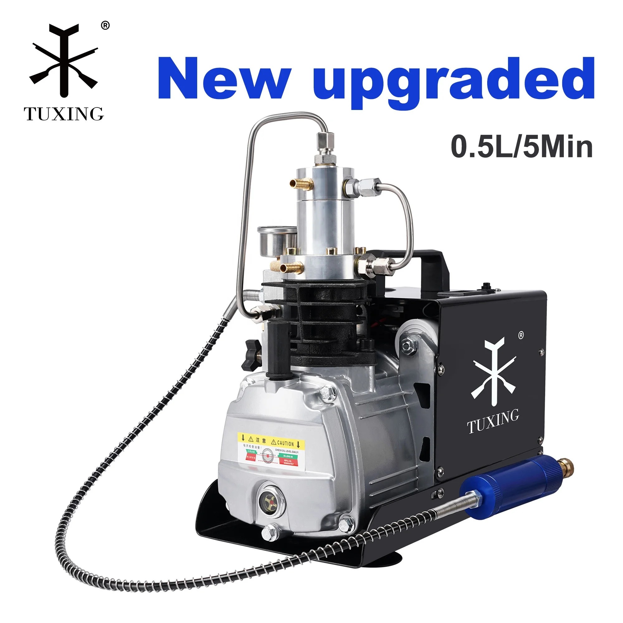 Factory Wholesale High Pressure 220V 4500psi 300bar 30mpa Electric Portable Car Scuba Diving   Air Compressor