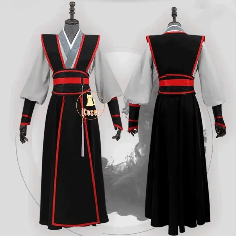 

Mo Dao Zu Shi Wuxian Hanfu Косплей Костюм Wei Ying Robe Флейта Yiling Патриарх Грандмастер демонического культивирования Кимонокс; 8 s, 6