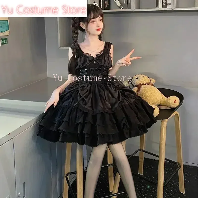 

Yu Cosplay Japanese Victorian Gothic Lolita Dress Women Punk Sweet Lace Bow Evening Party Dresses Harajuku Y2k Cosplay Princess