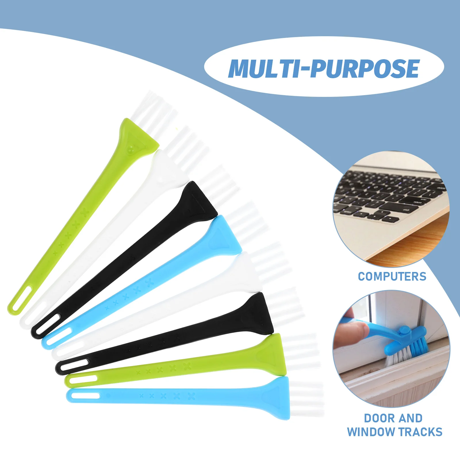 

8 pcs Cleaning Brush for Keyboard Computer Edge Mini Electronic Green Handle Crevice Small Brushes Home Car Appliances Anti