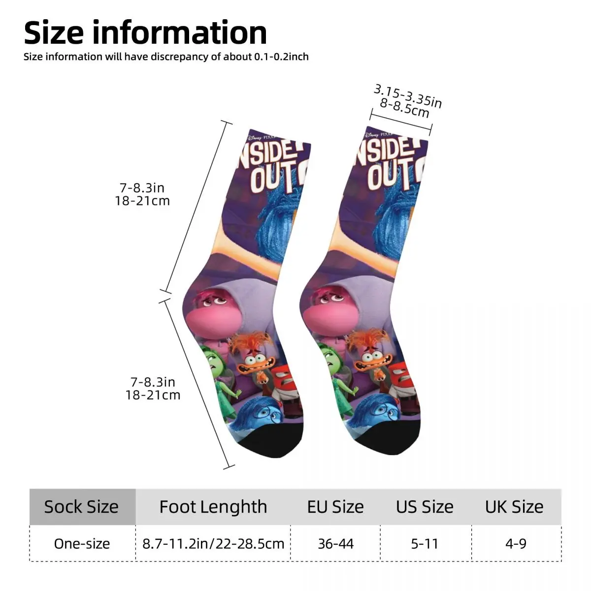 Von innen nach außen 2 Cartoon Socken Winters trümpfe Mode Unisex Männer bequeme Socken gedruckt Outdoor-Sport Anti-Schweiß-Socken