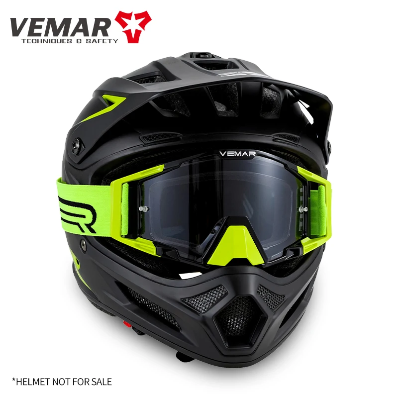 Motorcycle Goggles Anti-Fog UV Windproof Dustproof Off-Road Riding Glasses for Helmet Men Women