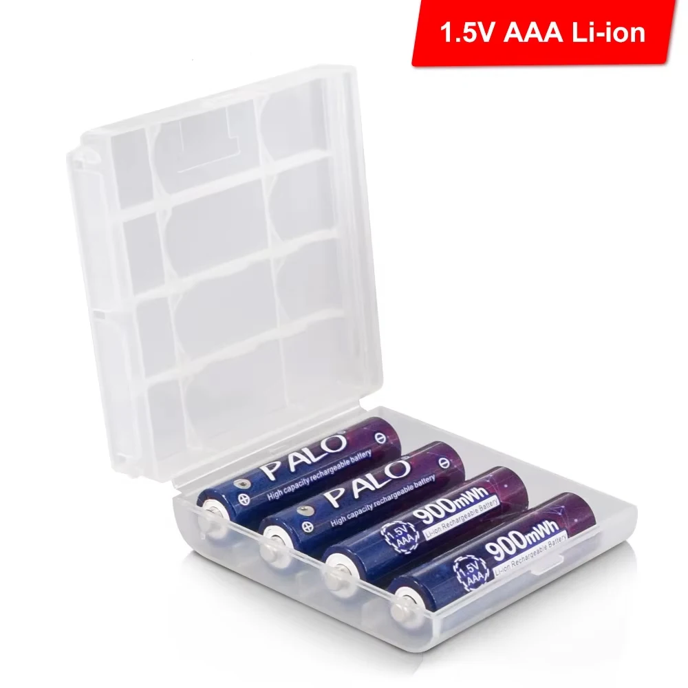 PALO 1.5V 900mWh Li-ion AAA Rechargeable Battery Lithium Liion Rechargeable Batteria For Toy Wireless Mouse Shaver Microphones