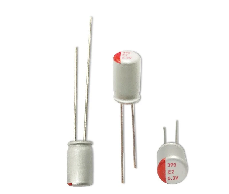 80個-63v-390uf-ソリッドポリマー電解コンデンサ-5x9mm-ラジアル型-電源用