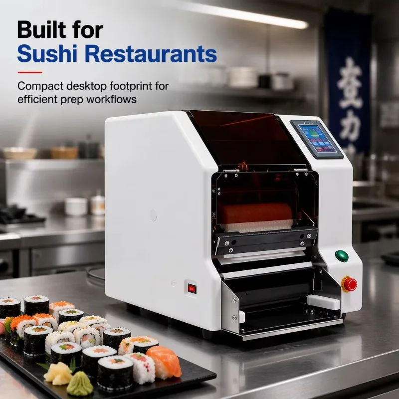 Customized Sushi Rice Sheet Forming Machine Stainless Steel Tabletop Easy Cleaning  Automatic Sushi Rice Spreader Sheeter