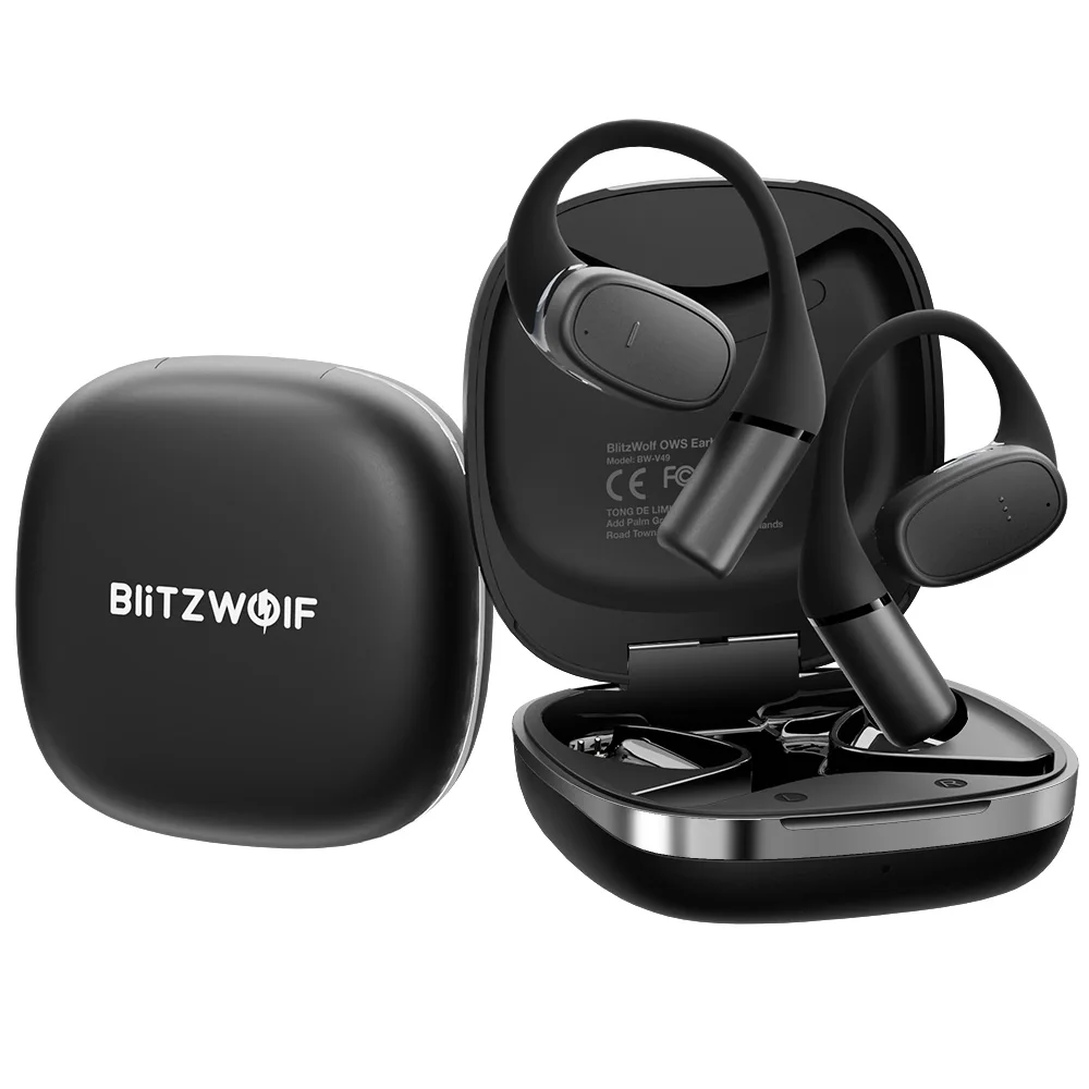 BlitzWolf BW-V49 OWS Earbuds bluetooth Earphones Spatial Audio Powerful Bass Directin Tone Intelligent Noise Reduction HD Call