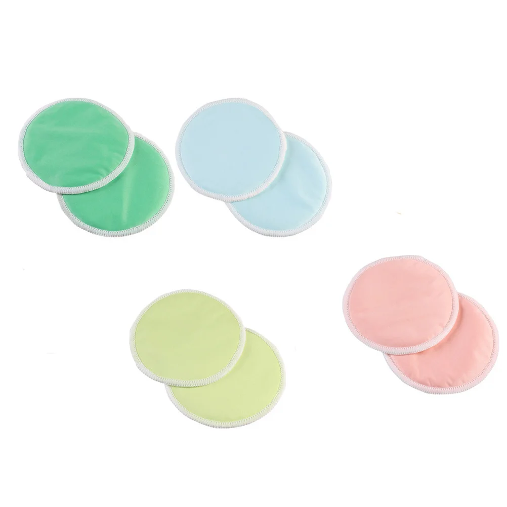 4 أزواج من وسادات التمريض المضادة لثريا المجرة، قابلة للغسل، حمالة صدر ماصة مانعة للتسرب، حمالة صدر مكونة من ثلاث طبقات