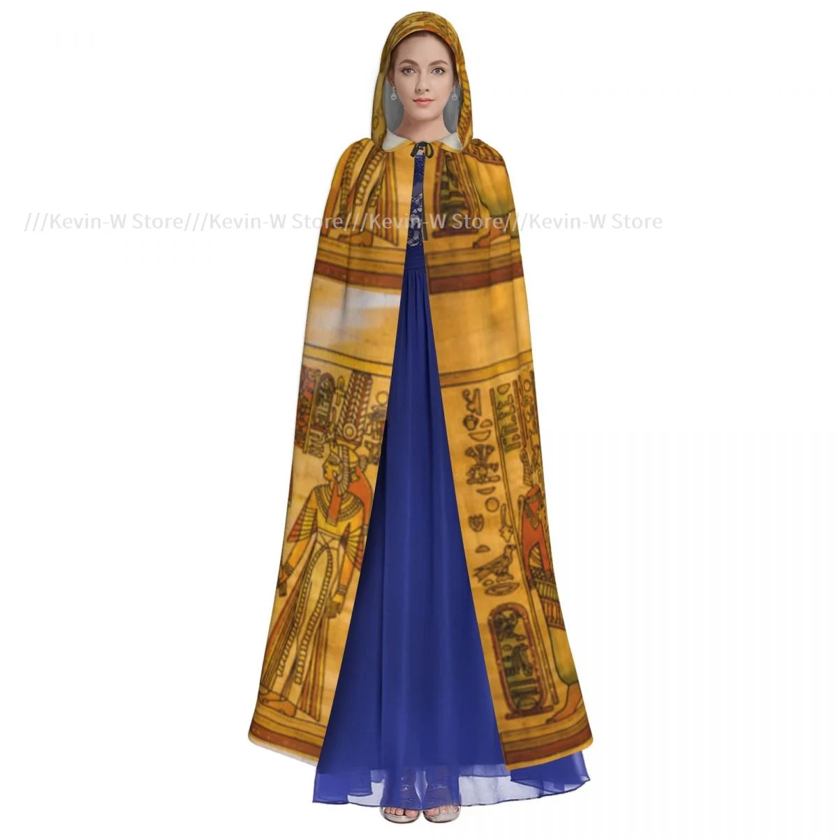 Long Cape Cloak Egypt Papyrus Hooded Cloak Coat Autumn Hoodies