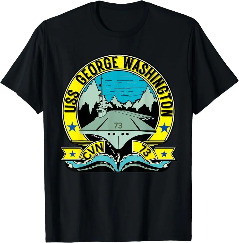 USS George Washington CVN-73 Aircraft Carrier T-Shirt For Men Clothing Women Tees Y2K Tops Unisex Summer Short Sleeve