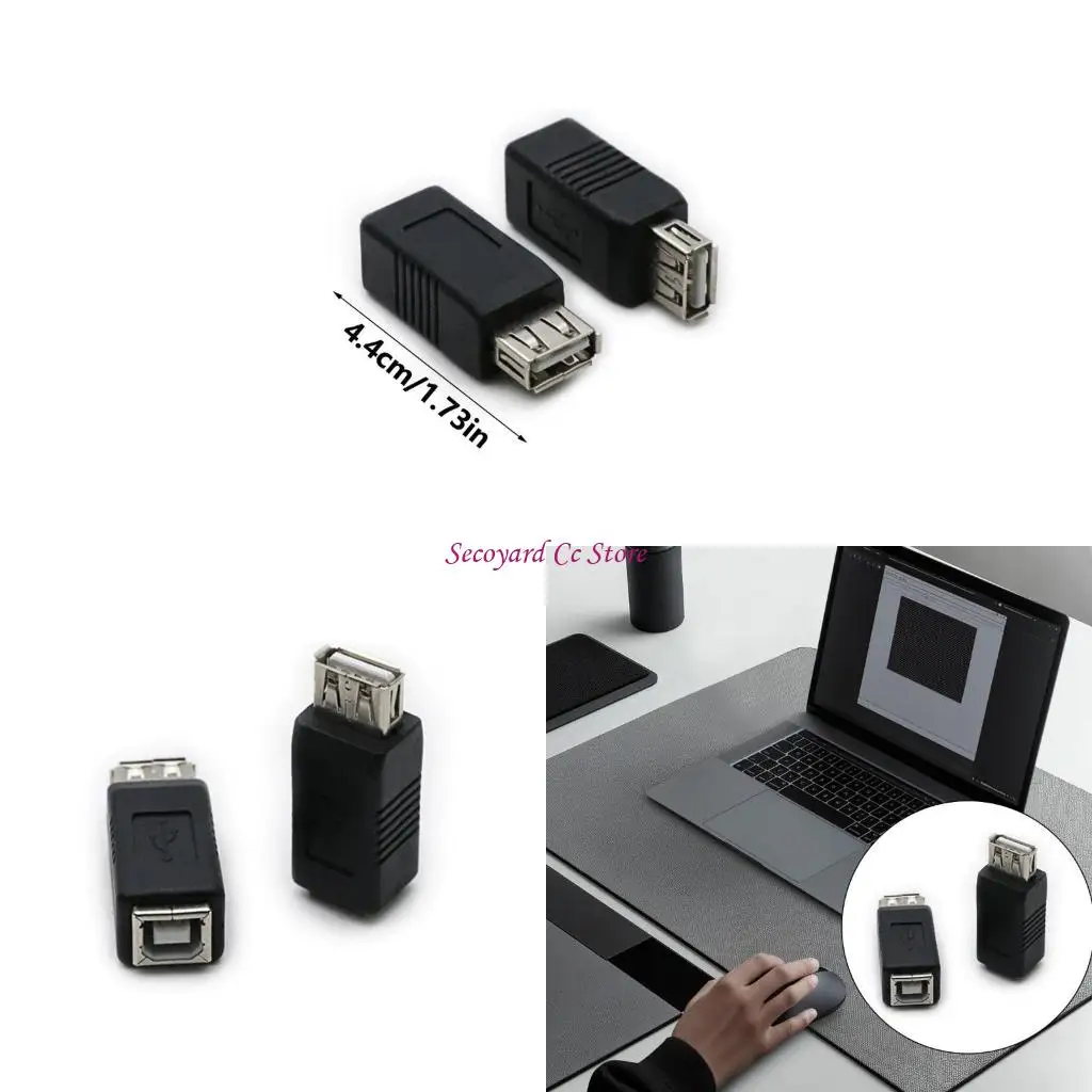 

N3UC Compactly USB2.0 to Type B Female Adapter for Fast Data Transfer and Charging