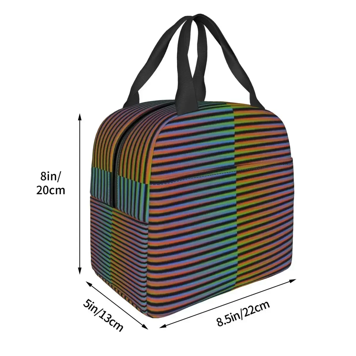 Carlos Cruz Diez Venezuela Insulated Lunch Bag for Women Kids Portable Food Boxes Thermal Lunch Box Tote