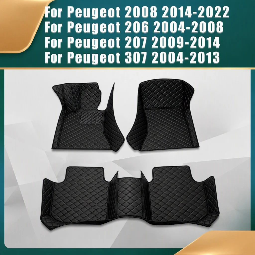 Car Floor Mat For Peugeot 2008 2022 2021 2020 2019 2018 2017 2016 2015 2014 For Peugeot 206 2008 2007 2006 2005 2004 Pad 207 307