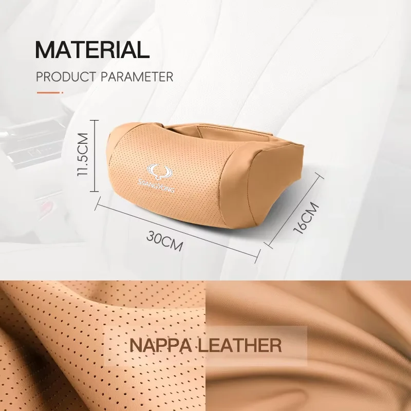 Car Seat Headrest Travel Rest 3D Neck Pillow Protect Comfortable For SsangYong Korando Family Korando C Musso Sports G4 Rexton view 5