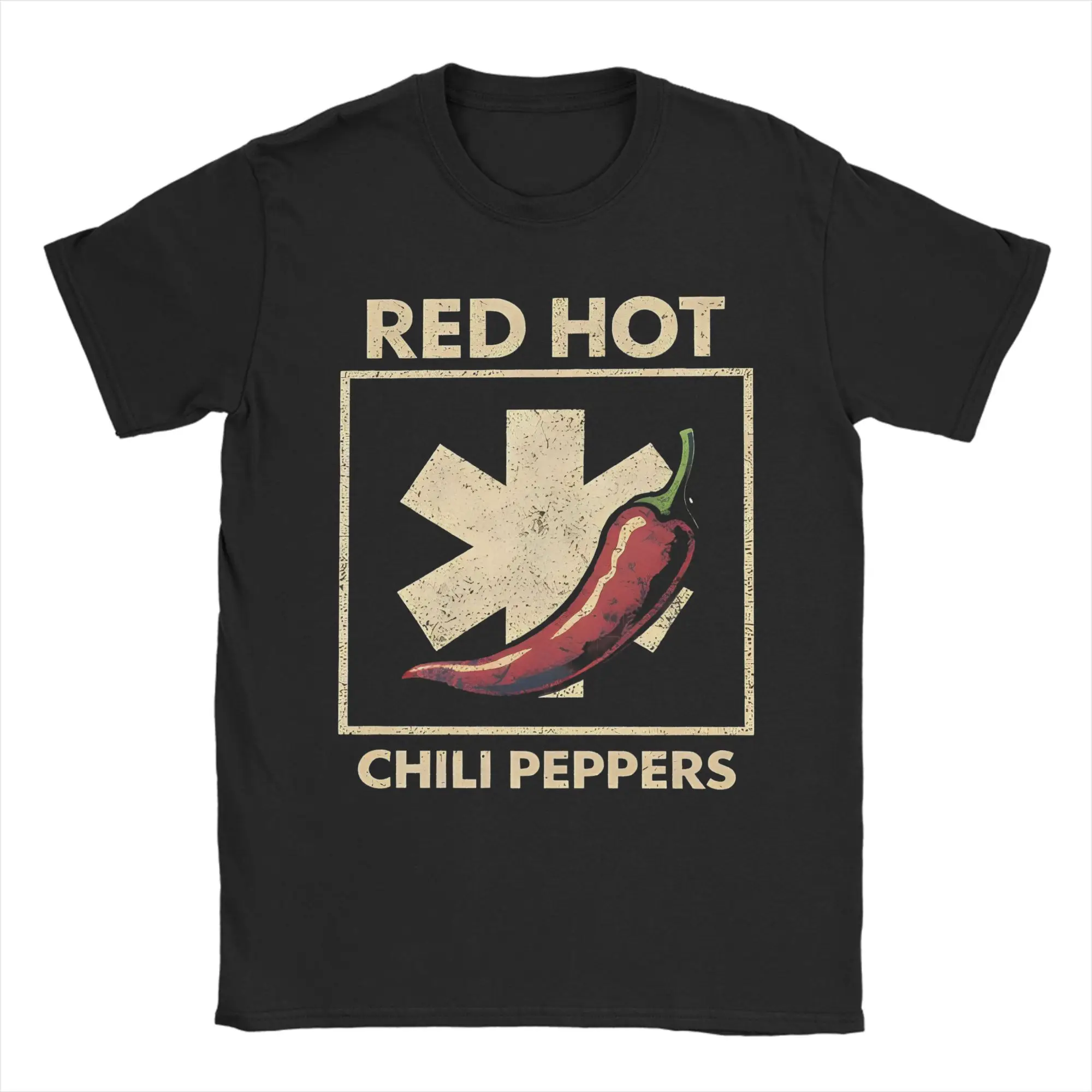 RHCP Red Hot Chili Peppers T-Shirt Beach  Harajuku T-Shirts Cotton O Neck 4XL 5XL 6XL Top Tees Short-Sleeved Vintage Tshirt