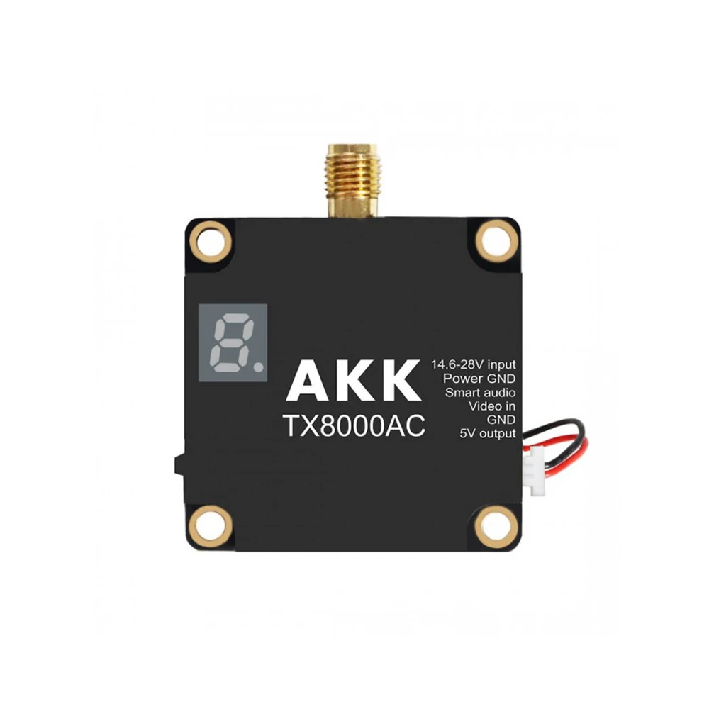 AKK TX8000AC 96CH 8W Ultra Long Range Video Transmitter 5.8G with Advanced Features for Optimal Performance