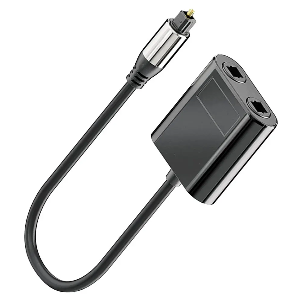 

Fiber Optic Audio Splitter 1-in-2 Out Convenient Lightweight for Digital Audio Sources Optical Splitter Optical Fiber Splitters