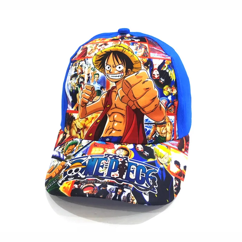 One Piece Baseball Cap Luffy Cartoon Printing Kids Peaked Cap Anime Peripheral Hat Zoro Sanji Nami