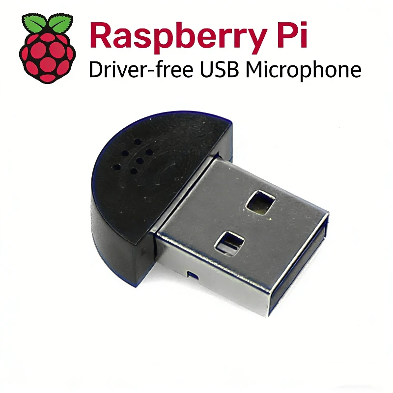USB Microphone for Raspberry Pi 5B/4B/3B, Plug & Play, Omnidirectional, Noise Reduction, AI Voice Recognition