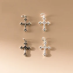 925 zilveren bedels kruis hanger bedels DIY hanger ketting accessoires sieraden zilver 925 bloem roos kruis