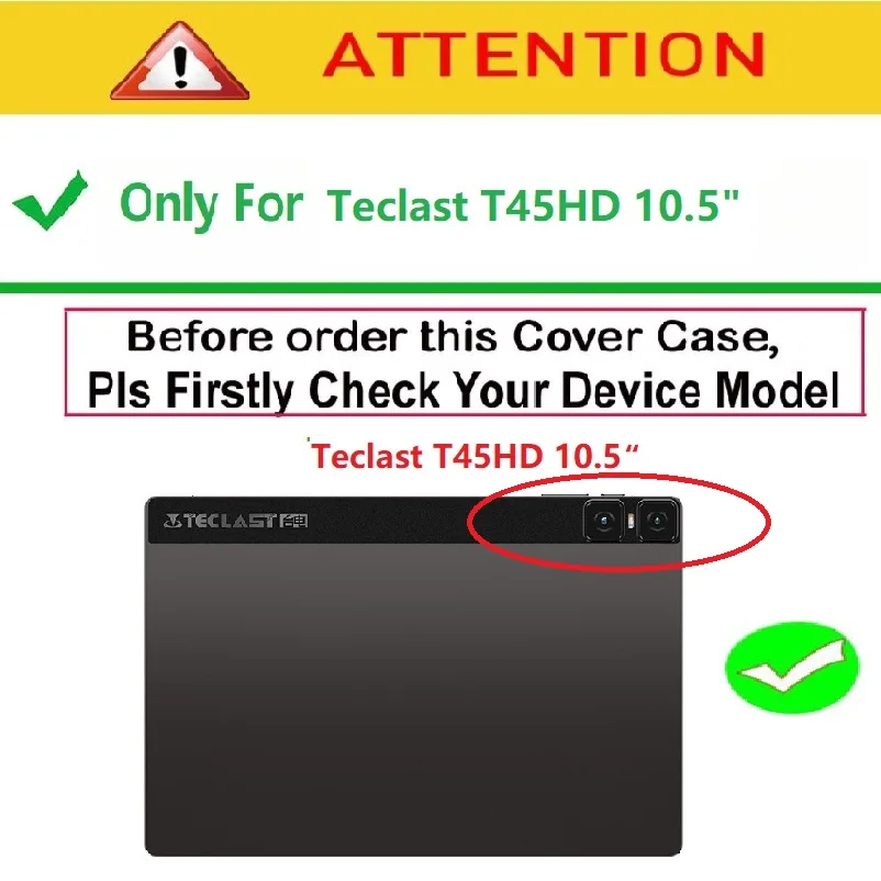 Compatible with Teclast T45HD New 2023 10.5-inch Tablet case, Full Coverage Ultra Slim Cover Case with Folding Stand Cover