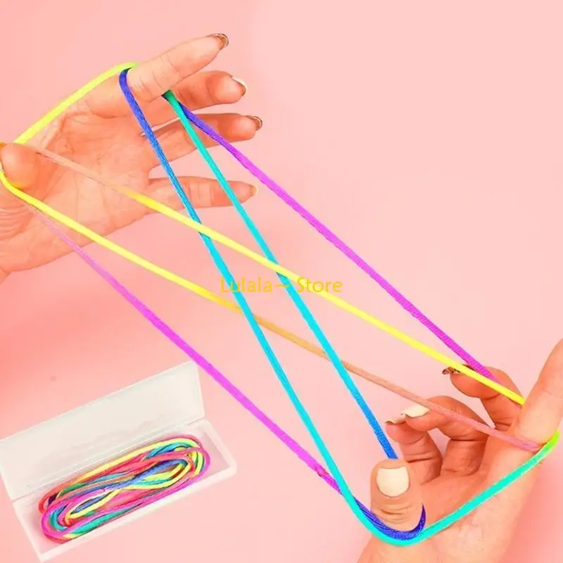 Y4QA 3 แพ็คสายเกมนิ้วแบบยืดหยุ่นสีรุ้งสำหรับงานปาร์ตี้ของเด็ก