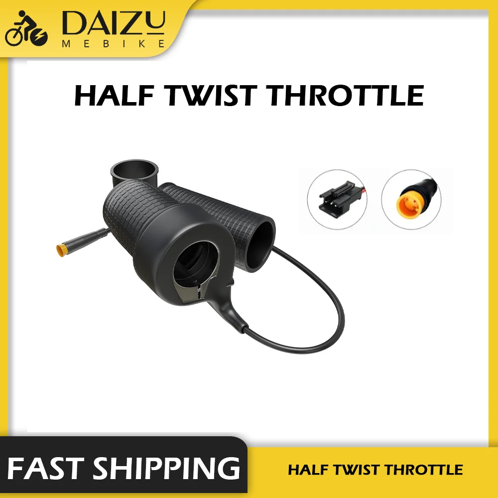 

Electric Bike Half Twist Throttle SM/Waterproof Plug Efficient and Convenient Scooter Accessories Gas Handle Acceleration
