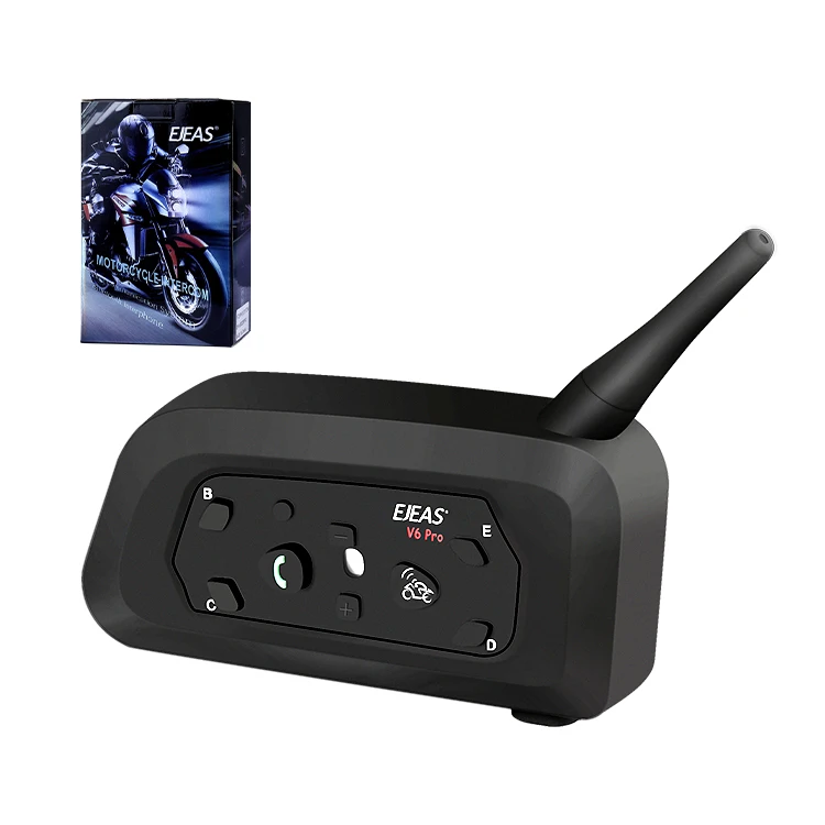 

EJEAS V6 Pro + Intercom Motorcycle bluetooth Intercom Motorcycle Ejeas V6 Pro Full Duplex Intercom Headset 800m