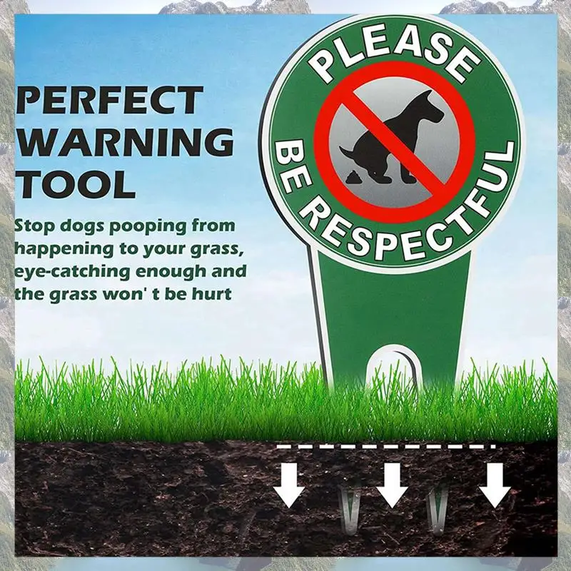 

2025 Trend 8 Pieces No Poop Dog Signs Please Be Respectful No Pooping Dog Lawn Signs No Dog Poop Yard Signs