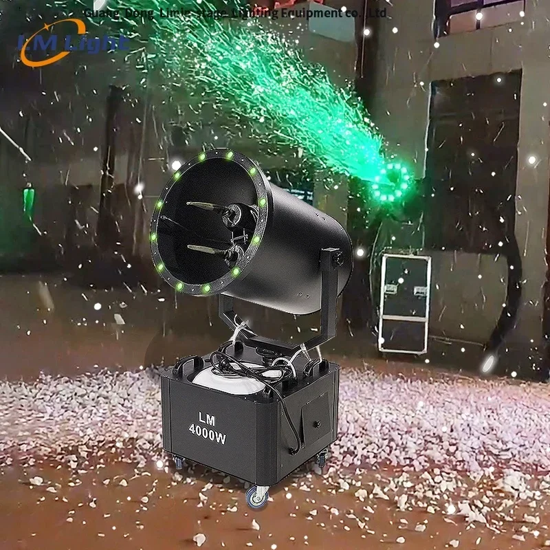 LM New Style 4000W LED Snow Machine Artificial Snow Spraying Machine For Christmas Festival Party Events Stage Special Effects