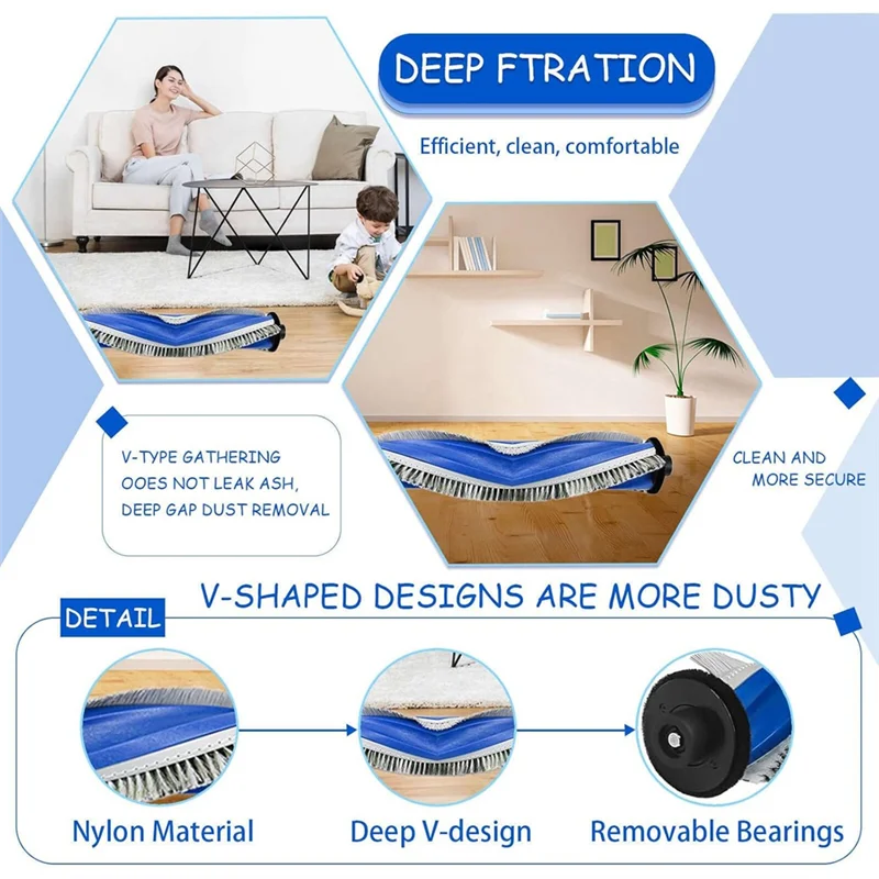 B26B For ECOVACS DEEBOT T30s / T30s Combo Robot Vacuum Cleaner Main Side Brush Hepa Filter Mop Cloth Dust Bags Parts