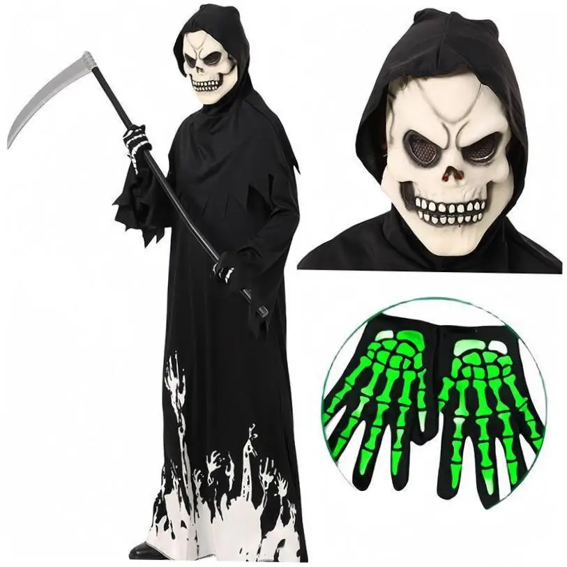 Halloween Spookkostuum Lichtgevend Nachtelijk Cosplay Sile Spookkostuum Traditioneel Chinees kostuum voor dames Stadiumkleding