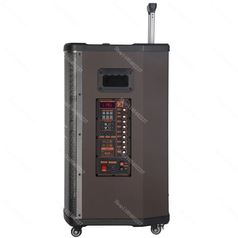NDR-512 Trolley Bluetooth Speaker 12 Inch Speaker High Power Square Dance Card Slot Dual Wireless Microphone