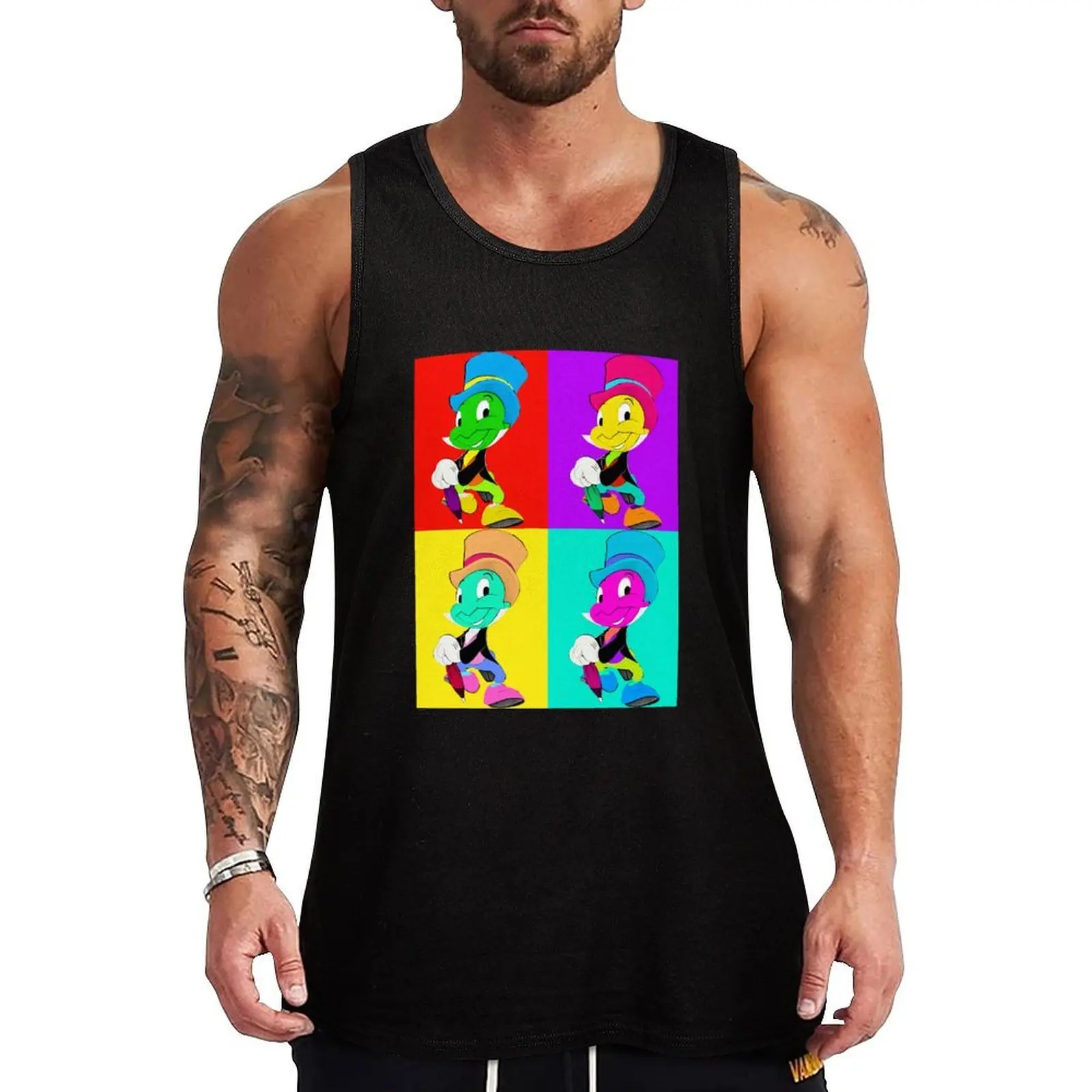 

Jiminy Cricket Tank Top Men's clothes t-shirt Men's Sports shirt man