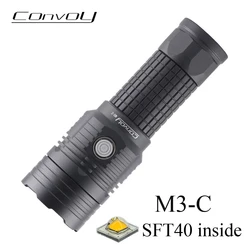 High Power Flashlight Convoy M3-C SFT40 Led Lanterna 26650 Rechargeable Tpye-C Torch Linterna Camping Hunting Lighting Work Lamp