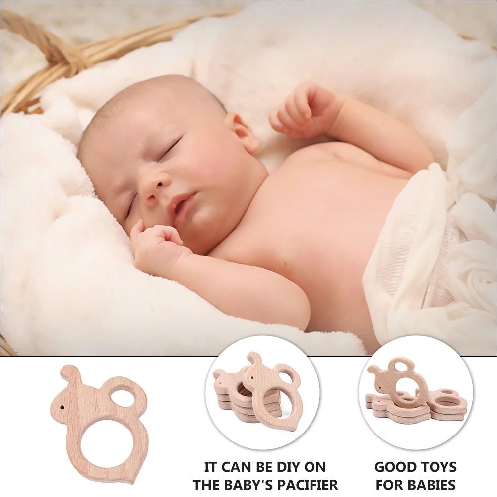 

2Pcs Wooden Baby Molar Bee Shaped Teether Natural Beech Wood Infant Grinding Stick Baby Shower Gift Wooden Teething Toys
