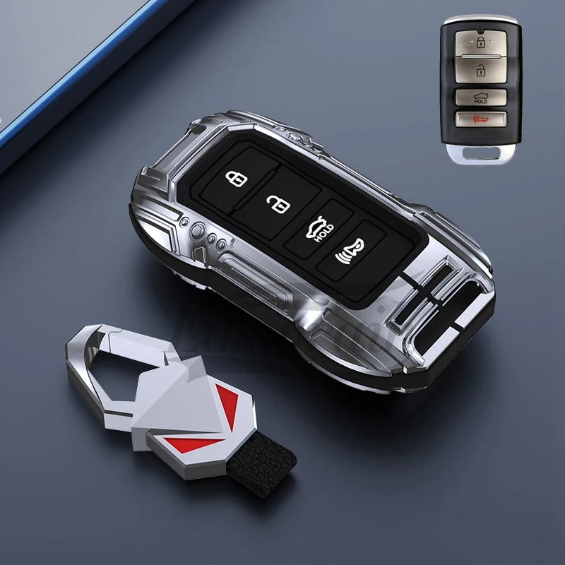 Car Zinc Alloy Silicone Key Case Cover Holder For KIA Cadenza K9 K7 K-04 Sorento K900 KX3 KX5 K3S RIO Ceed Cerato Accessories