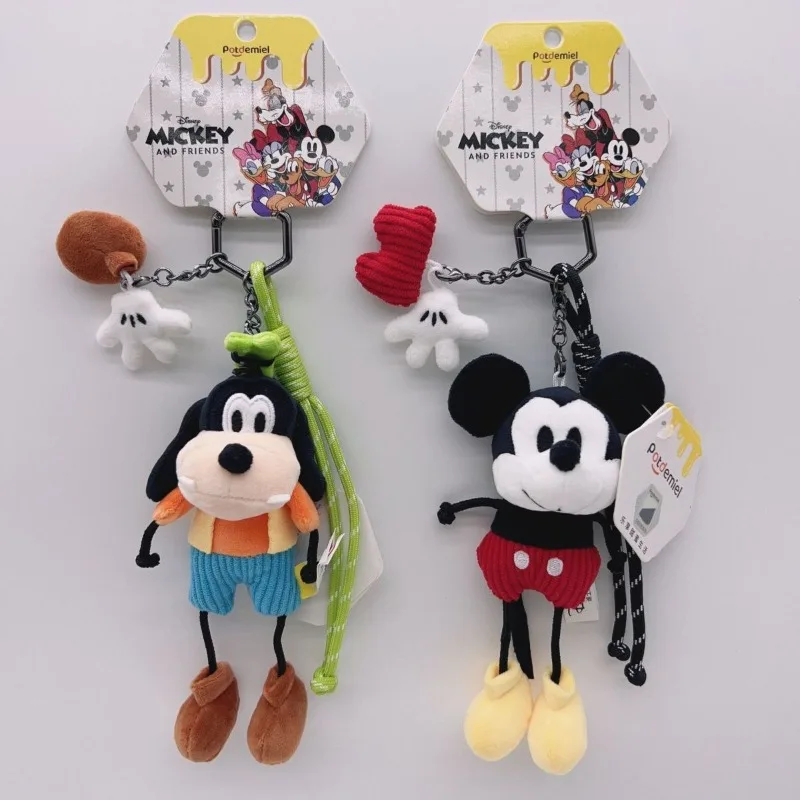 Lindo Peluche de Mickey y Minnie Retro, Muñeco de Peluche de Piloto Aviador, Juguete de Peluche Vintage, Colección de Juguetes de Peluche Suaves, Decoración, Regalo de Dibujos Animados