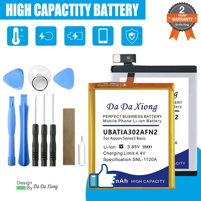

UBATIA270AFN1 UBATIA302AFN2 UBATIA299AFN1 Аккумулятор для Sharp Aquos Zero S2 1 R2 R3 Sense3 SH-03K Basic 606SH SHV35 SHV44 + инструмент