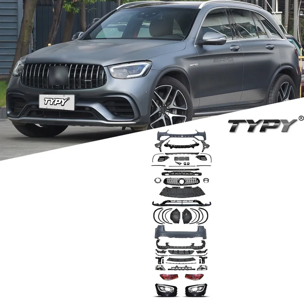 Car Styling Bodykit Assembly For Benz GLC W253 Bodykit 2016-2019 Upgrade Modified To 2021 NEW Benz AMG 63S Styling Bodykit