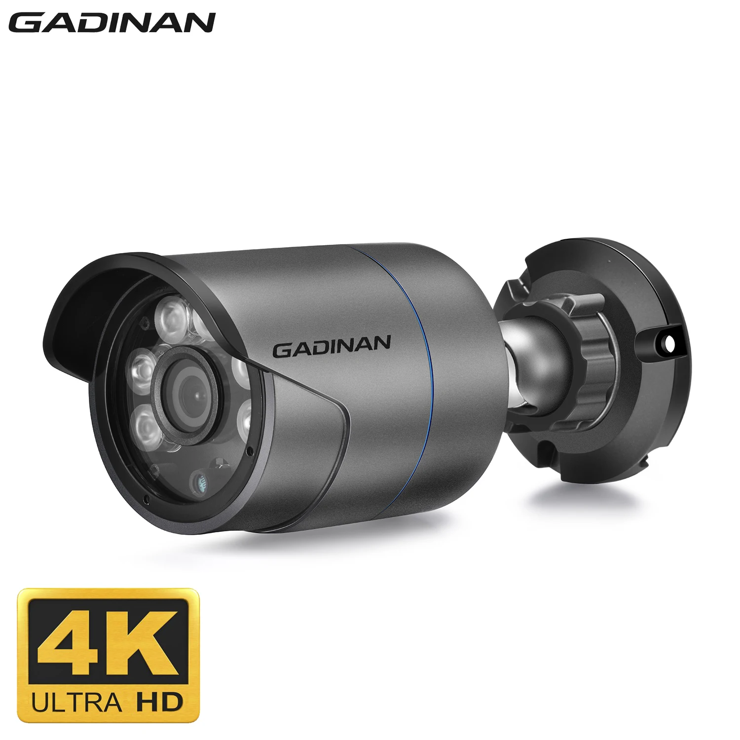 

IP-камера POE 8 МП 4K, водонепроницаемая IP66, цилиндрическая, с двойной подсветкой, цветное ночное видение, для наружного видеонаблюдения, H.265+, для дома и улицы