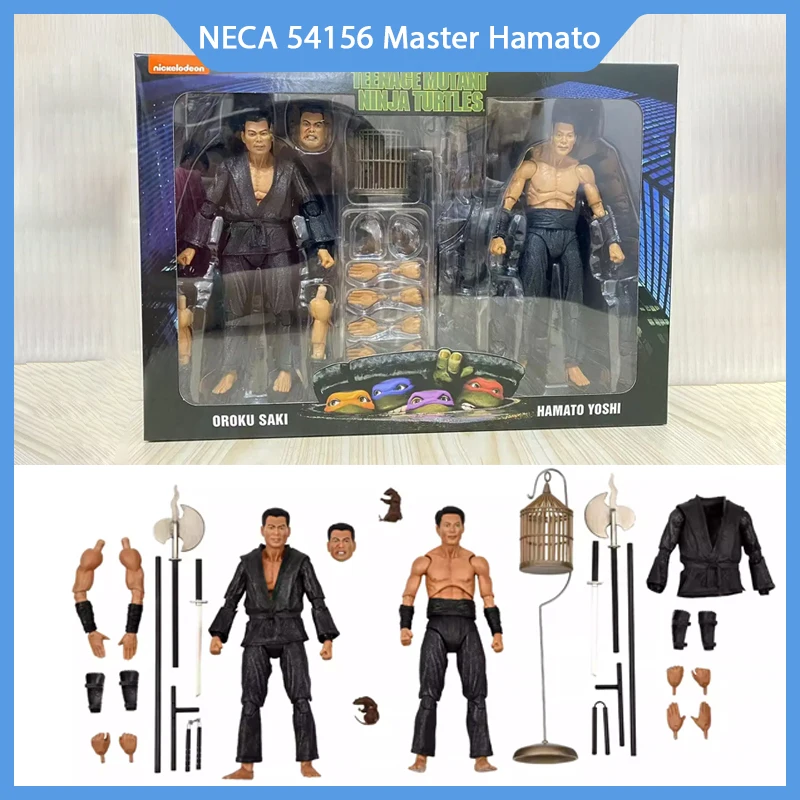 In Stock Neca 54156 Master Hamato Ryong Shredder Double Set Action Figure Figurine Collection Ornaments Kid Toy Birthday Gift