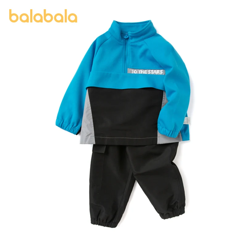 

Balabala Set Boys Spring Outfit Set Children 2024 Spring New Fashion Trend Functional Wind Long-Sleeved Casual Sports Style