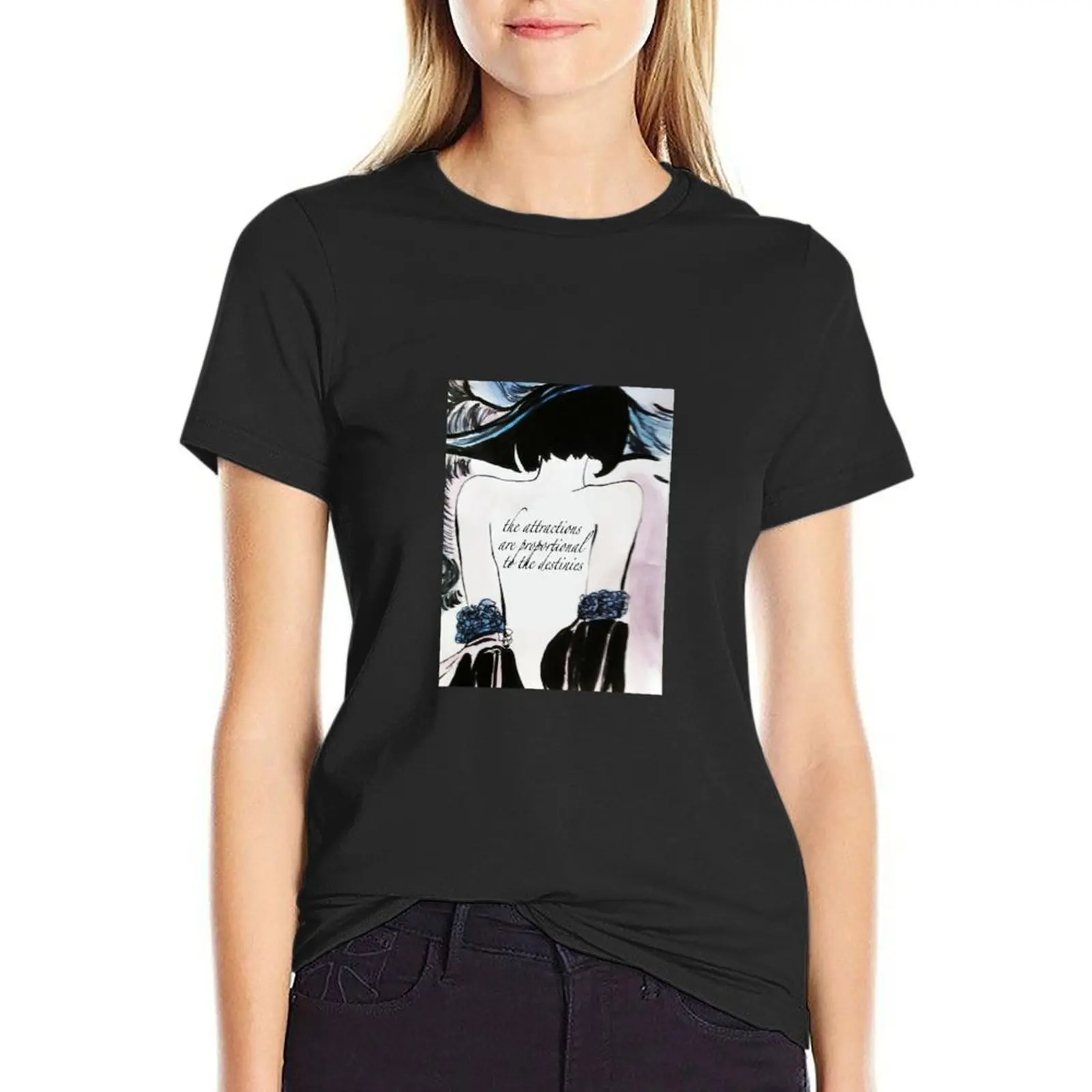 Valentina of Crepax The attraction are proportional to the destinies T-Shirt animal prinfor plus size tops Women clothing