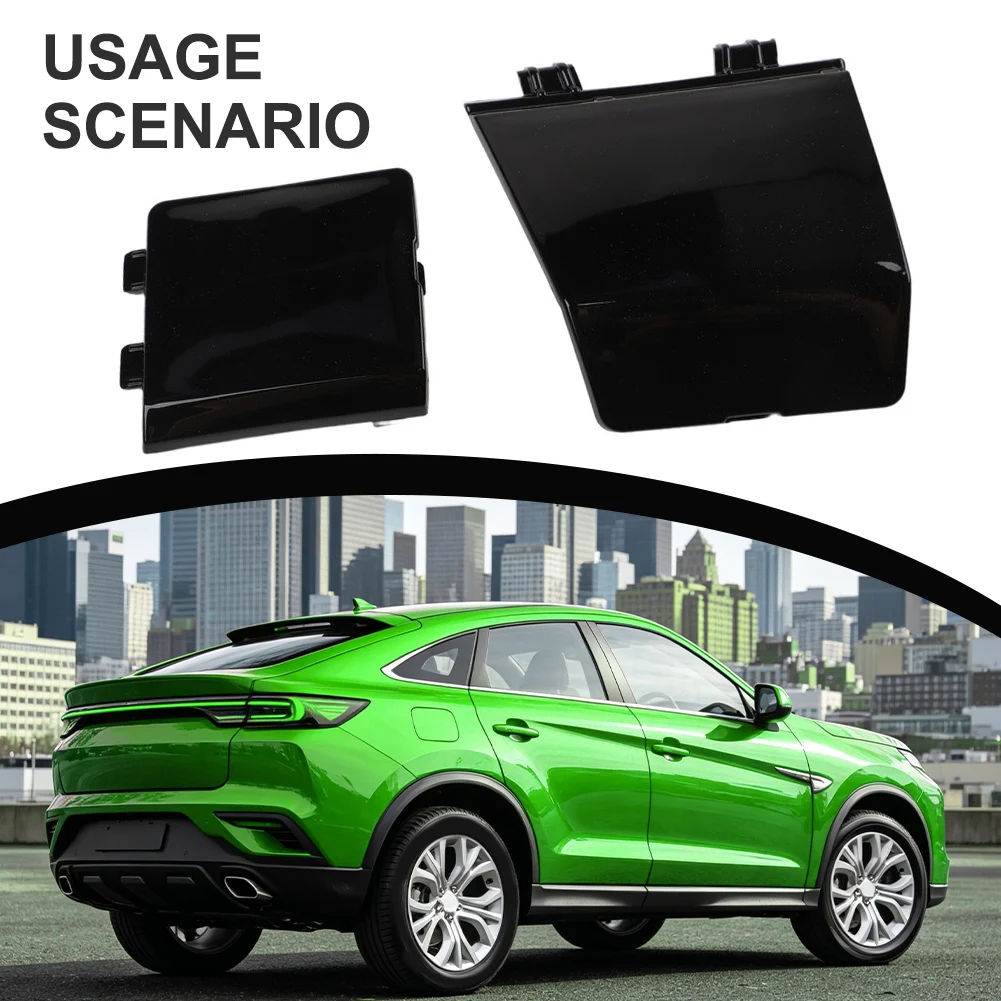 For Front Bumper Repair Pearl Black Tow Eye Cover Car Bumper Hook Cover Replacement Bumper for durable Plastic Material