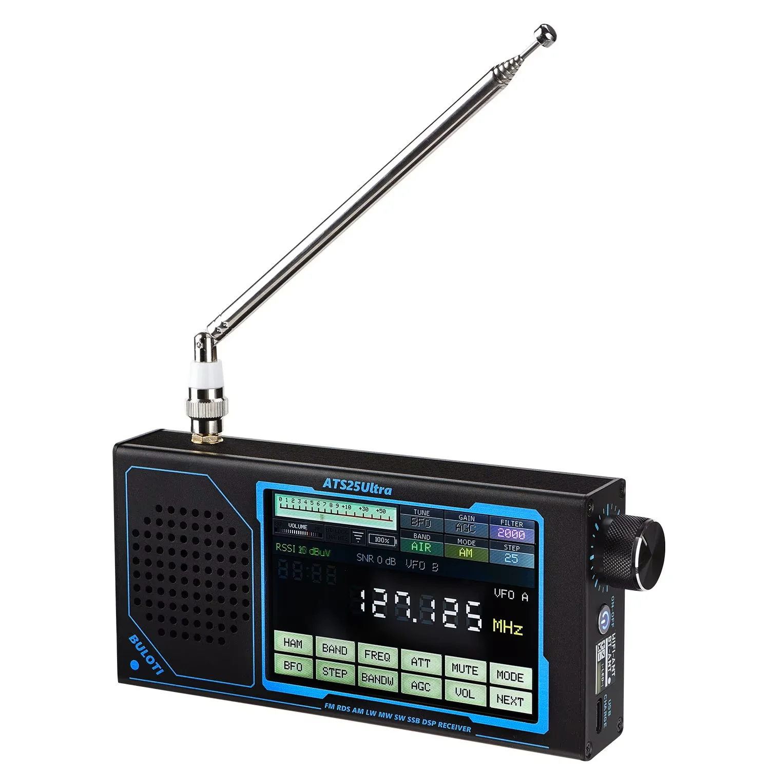 ATS25 ULTRA FM SW SSB MW LW AIR SDR Receiver Aviation Band Receiver Supports Bluetooth WiFi w/ 4-inch Touch Screen - view 5