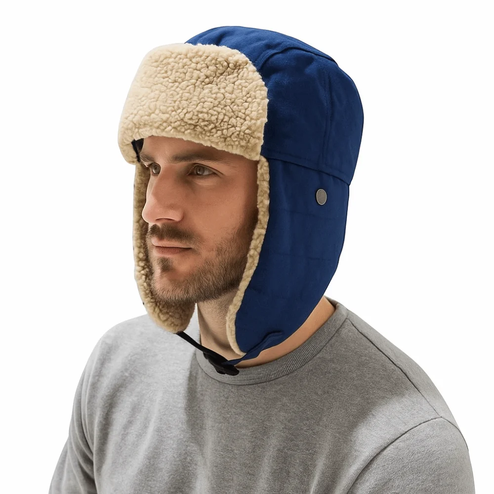 

Fashion Fleece Ear Protective Hat Windproof Keep Warm Earflap Hat Thickened Korean Style Winter Hat Daily