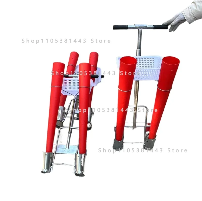 Transplanter for Vegetable Gardening, Tomato Eggplant Planting Tool Double Row Pepper Seedling Planter