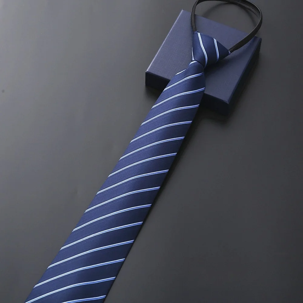Professionelle Herren-Krawatte mit Reißverschluss, 8 cm, für Business, formelle Anlässe, Arbeit, Mode, Herren-Krawatte für Meetings, Hochzeiten, Alltag. – Detail 5