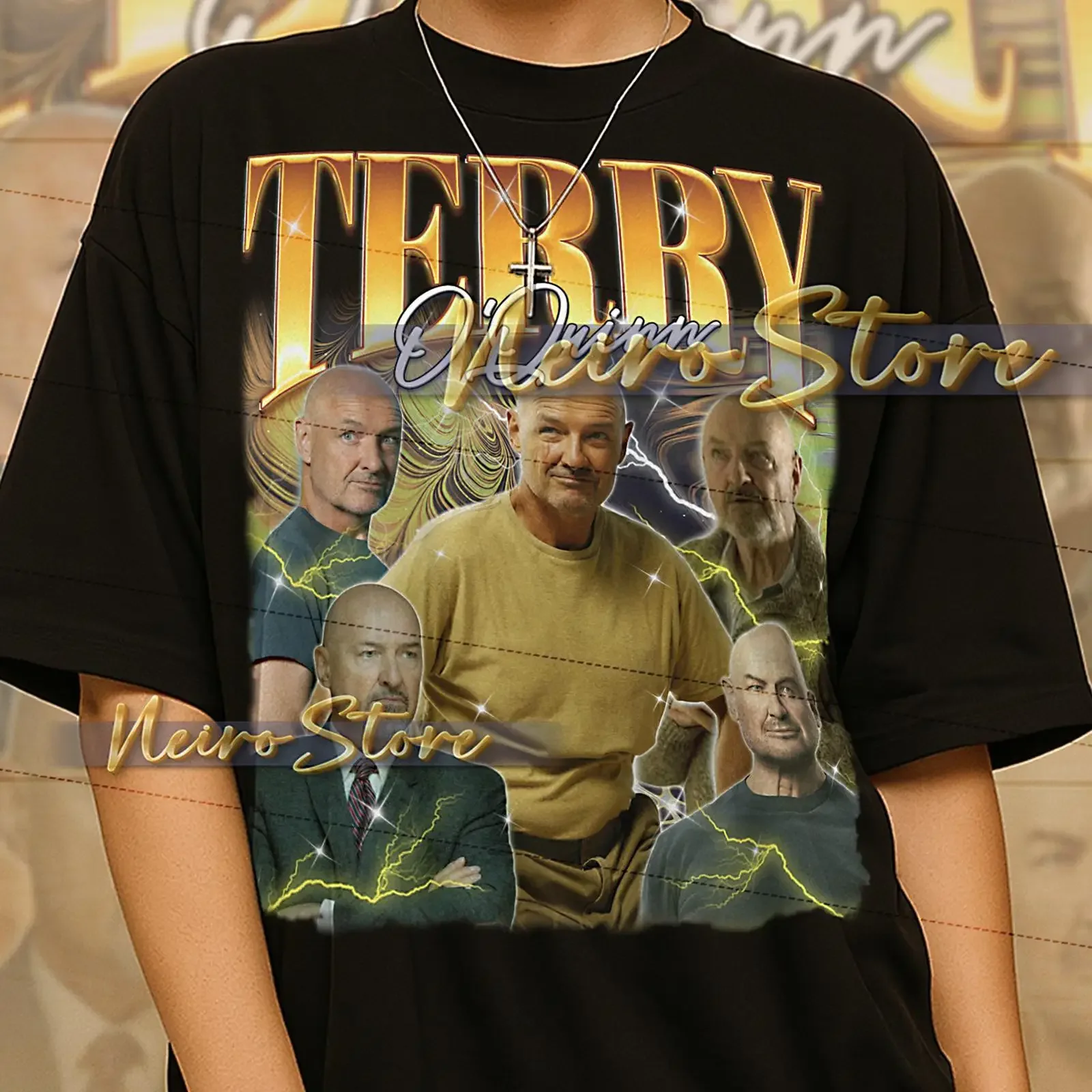 TERRY O QUINN Bootleg T Shirt Retro Uncanny Calm Mystery Gaze Longsleeve Vintage Sweater vintage Washed Slightly Casual Unisex